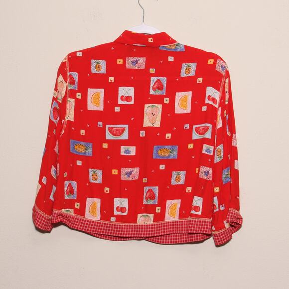 Vintage Fruit Print Jumper Dress and Jacket No size tag Carol Anderson - Picture 7 of 8